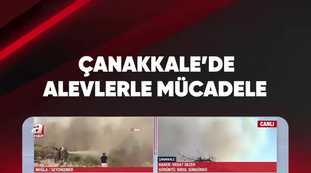 ÇANAKKALE'DE ALEVLERLE MÜCADELE