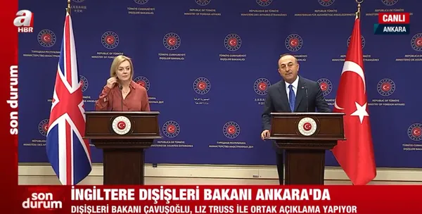 Son dakika: Dışişleri Bakanı Mevlüt Çavuşoğlu ve İngiliz mevkidaşı Liz Truss'tan önemli açıklamalar - 6