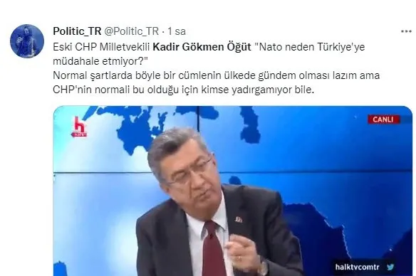 CHP’li Kadir Gökmen Öğüt’ten darbe çağrısı! Türkiye’ye müdahale edemediği için NATO’yu eleştirdi