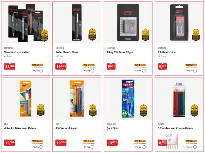 BİM, A101, ŞOK okul kırtasiye ürünleri ne zaman gelecek? BİM ve A101'e kırtasiye malzemeleri geldi mi? Aktüel ürünler... 10