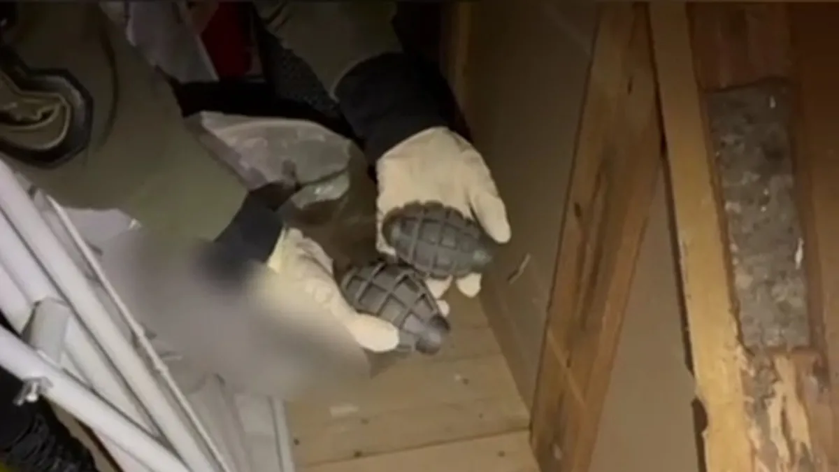 Uyuşturucu operasyonunda şoke eden manzara: El bombası ele geçirildi