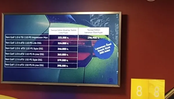 Volkswagen Golf’ün Türkiye fiyatı belli oldu