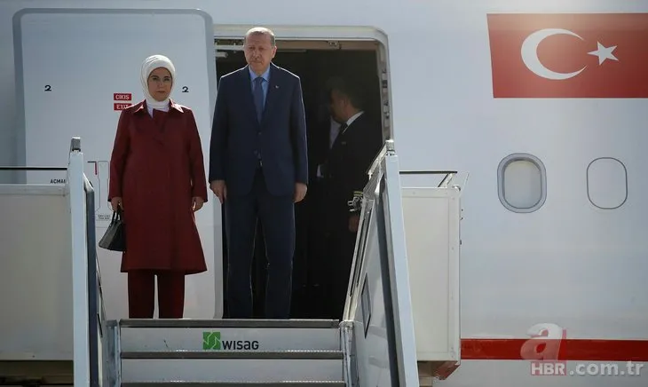 Başkan Recep Tayyip Erdoğan Almanya'da böyle karşılandı