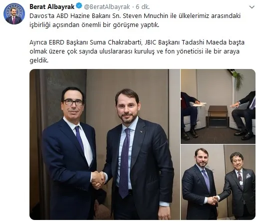 Son dakika: Hazine ve Maliye Bakanı Berat Albayrak’tan Davos açıklaması