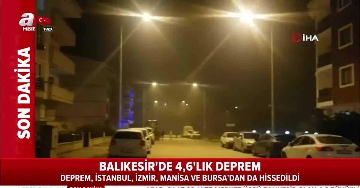 balikesir de 4 6 lik deprem meydana geldi ahaber video izle