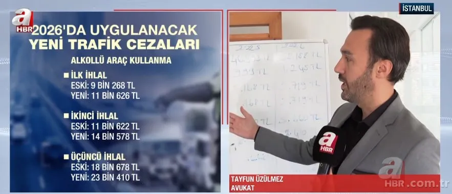 Trafikte hata yapan yandı! Uzman uyardı: 2026’da hangi ceza ne kadar olacak? Drift, kırmızı ışık, telefon… 2