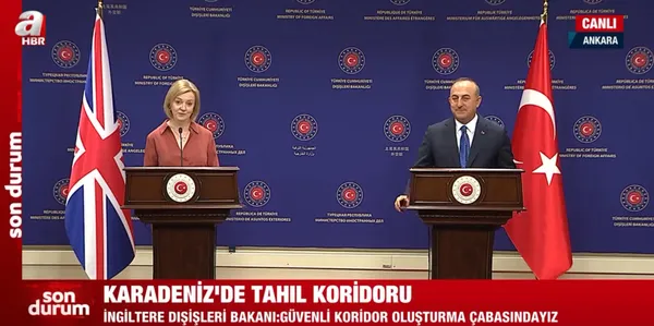 Son dakika: Dışişleri Bakanı Mevlüt Çavuşoğlu ve İngiliz mevkidaşı Liz Truss'tan önemli açıklamalar - 1