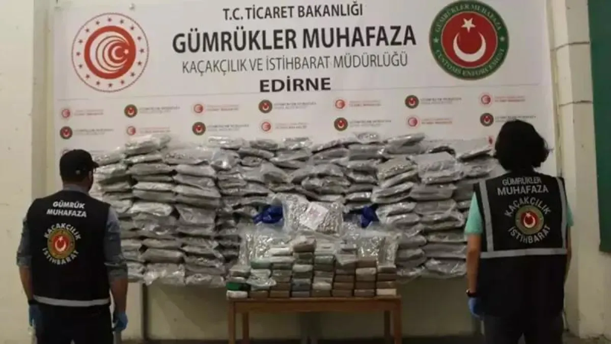 Edirne'de Valisi Yunus Sezer açıkladı! 3 ton 360 kilogram uyuşturucu ele geçirildi