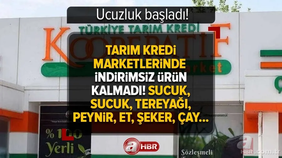 TARIM KREDİ MARKETlerinde indirimsiz ürün kalmadı! Ucuzluk başladı! Sucuk, Tereyağı, peynir, et, şeker, çay, tuvalet kağıdı... 1