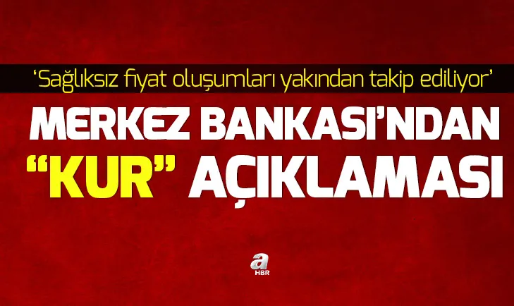 Merkez Bankasından kur açıklaması