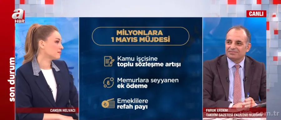Milyonlara 1 MAYIS MÜJDESİ! Başkan Erdoğan duyuracak | Seyyanen zam + Enflasyon artışı + Refah payı... A Haber'de anlattı 3