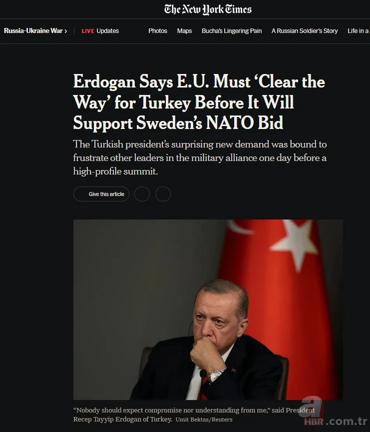 Başkan Erdoğan’ın resti dünya manşetlerini süsledi! 10