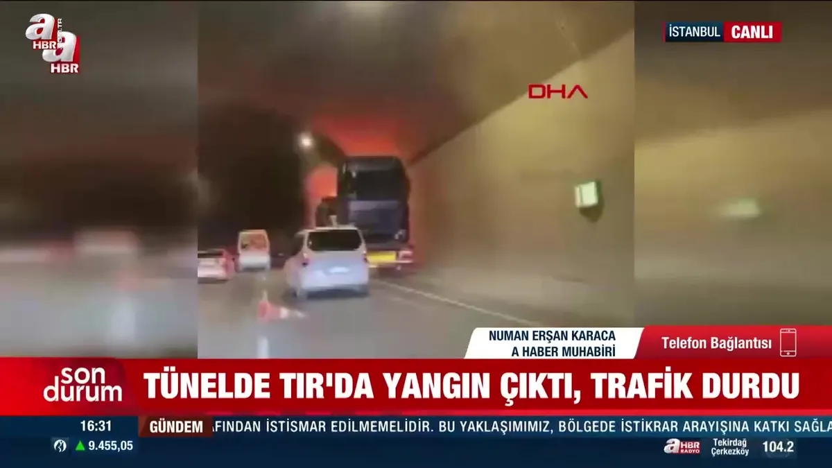 Sabiha Gökçen Havalimanı Tüneli'nde yangın