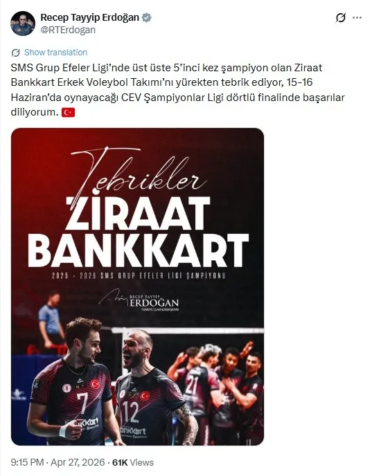 galatasaraya-set-vermedi-efeler-liginde-sampiyon-ziraat-bankkart-1777319678559.jpeg Başkan Erdoğan'dan şampiyon Ziraat Bankkart Erkek Voleybol Takımı'na kutlama:
