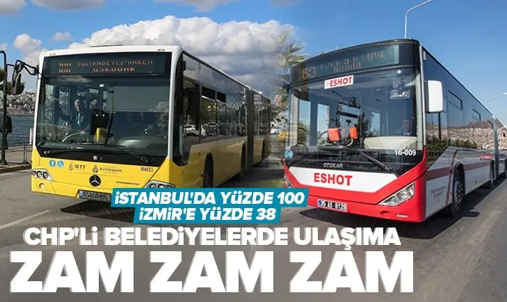 CHP’li belediyelerden toplu ulaşıma zam! Yeni fiyatlar vatandaşı isyan ettirdi