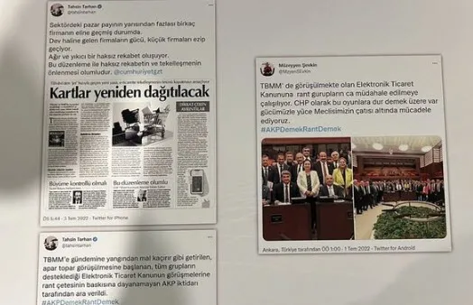 CHP’nin e-ticaret yasası tutarsızlığı! Monopolcü CHP’liler...