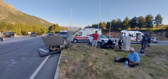 Burdur'da iki otomobil çarpıştı: 2 yaralı