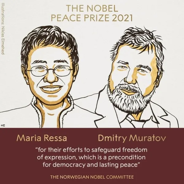 Son dakika: 2021 Nobel Barış Ödülü’nün sahipleri belli oldu! Maria Ressa ve Dmitry Muratov kazandı