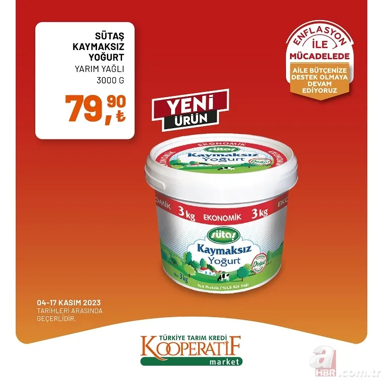Tarım Kredi Market indirim yarın sona eriyor! 40'lı tuvalet kağıdı 154,90 TL, Çay 89 TL, 100'lü peçete 13,90 TL ve pilavlık bulgur 48,90 TL'den satışa sunuyor 17