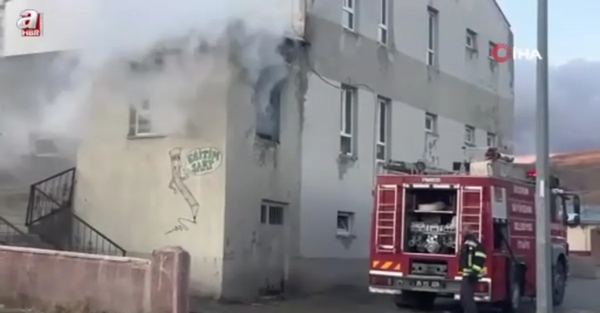 Karayazı’da korkutan yangın