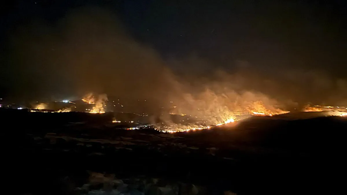 Diyarbakır'ın 2 ilçesinde çıkan yangın söndürüldü