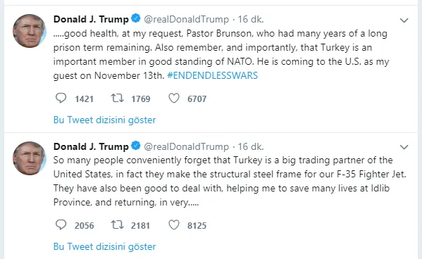 Son dakika: Trump, Erdoğan ile görüşme tarihini açıkladı