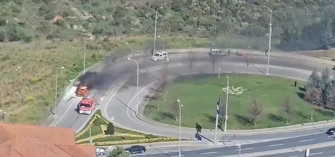 İstanbul’da Maltepe’de otomobil alev topuna döndü