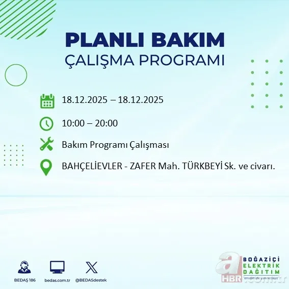 İlçe ilçe duyuruldu! İstanbul’da 10 saatlik elektrik kesintisi: BEDAŞ-AYEDAŞ listesi 5