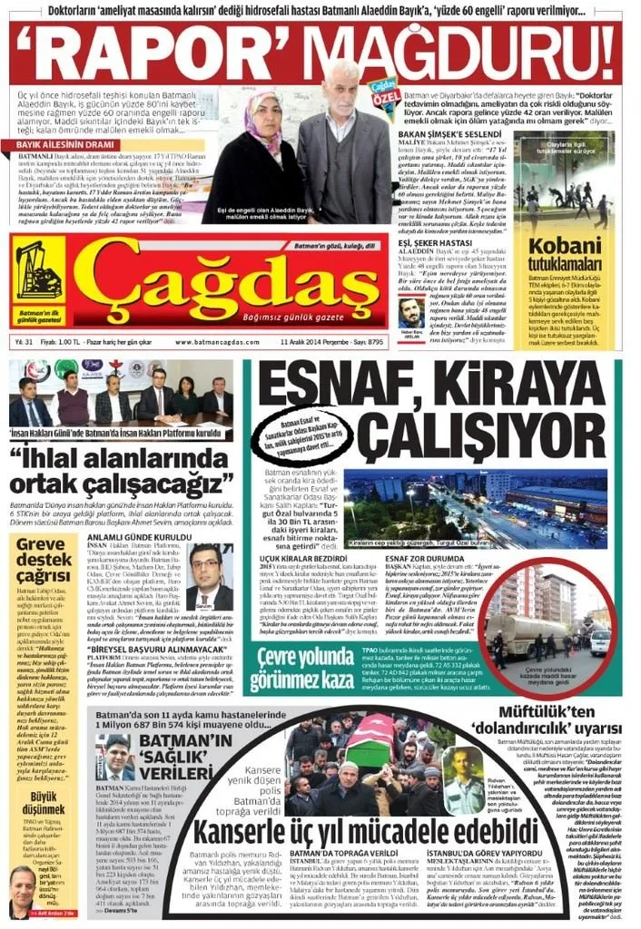 11/12/2014 - Anadolu gazeteleri manşetleri