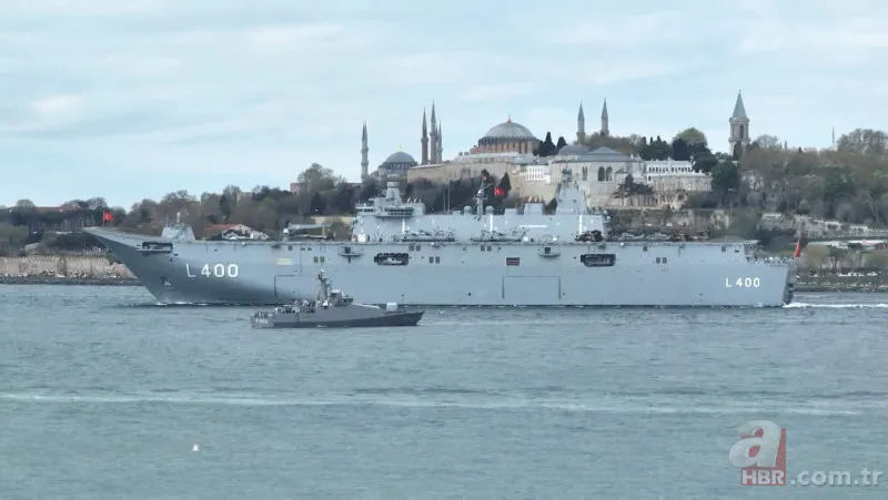 TCG Anadolu demir aldı! Başkan Erdoğan'ı selamladı! Boğaz'da tarihi anlar 7