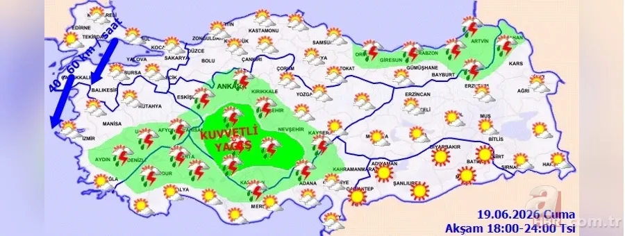 15 il için alarm! Meteoroloji'den sel ve hortum uyarısı: Saat verildi 5