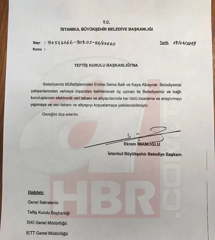 Tutuklu eski İBB Başkanı Ekrem İmamoğlu'nun imzasını taşıyan o belge (AHABER)