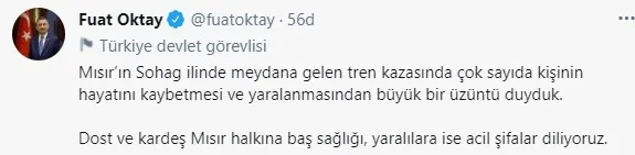Türk Dışişleri Bakanlığından Mısır'daki tren kazasında hayatını kaybedenler için taziye mesajı - 3