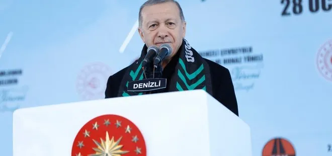 Denizli’de toplu açılış töreni: Başkan Erdoğan’dan muhalefete Yeter! Söz milletin afişi tepkisi
