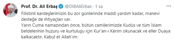 Diyanet İşleri Başkanı Ali Erbaş açıkladı! "Kudüs ve İslam beldeleri için..." - 2