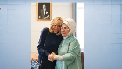 Emine Erdoğan Brigitte Macron ile görüştü