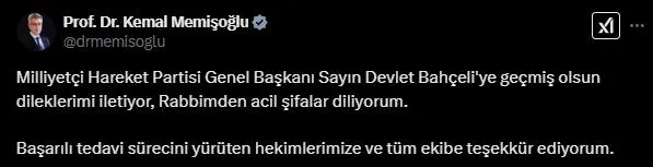 Devlet Bahçeli’nin kalp kapakçığı değiştirildi! MHP’den sağlık durumuna ilişkin açıklama: Tıbbi durumu son derece iyi