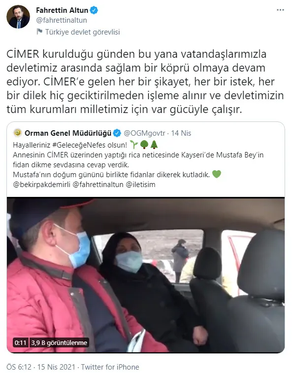 Son dakika | İletişim Başkanı Fahrettin Altun’dan yürekleri ısıtan paylaşım