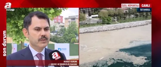 Marmara’da deniz salyası müsilaj tehlikesi! Bakan Kurum’dan A Haber’e özel açıklamalar