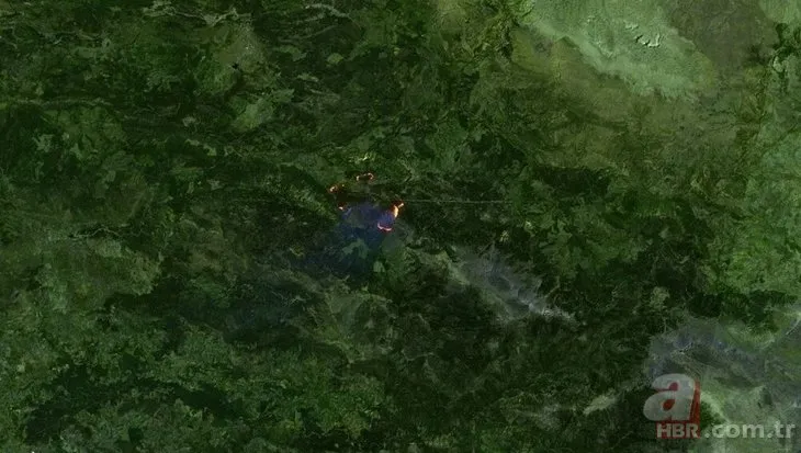 Yürek yakan görüntü! Orman yangınları uydudan böyle görüntülendi
