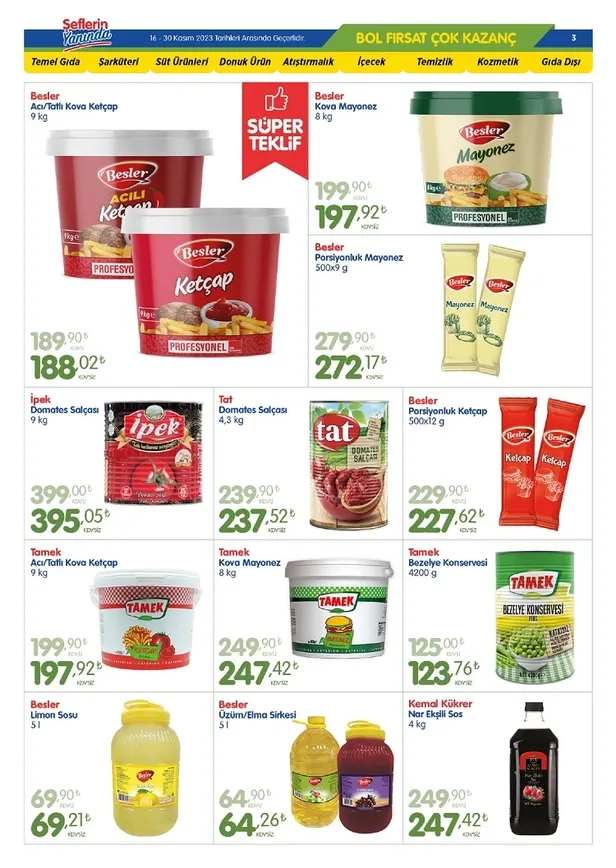 Bizim Toptan Market 29 Kasım indirim kataloğu yayında! Bu ayın son indirim listesindeki ürünler arasında temel gıda uygun fiyata satışta… - 10