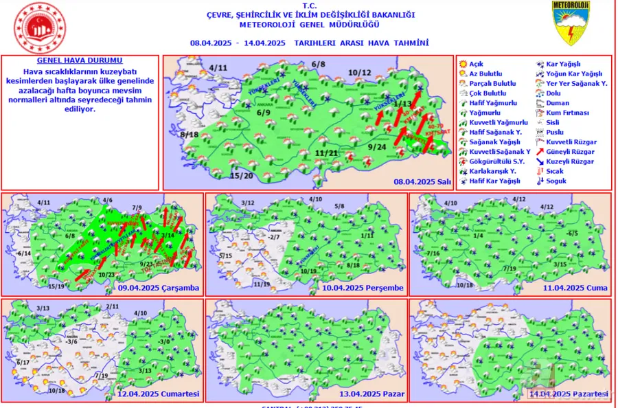 Meteoroloji'den uyarı üstüne uyarı: Sağanak, çöl tozu, kar yağışı... Nisan ortasında buz keseceğiz! 8 Nisan hava durumu 11