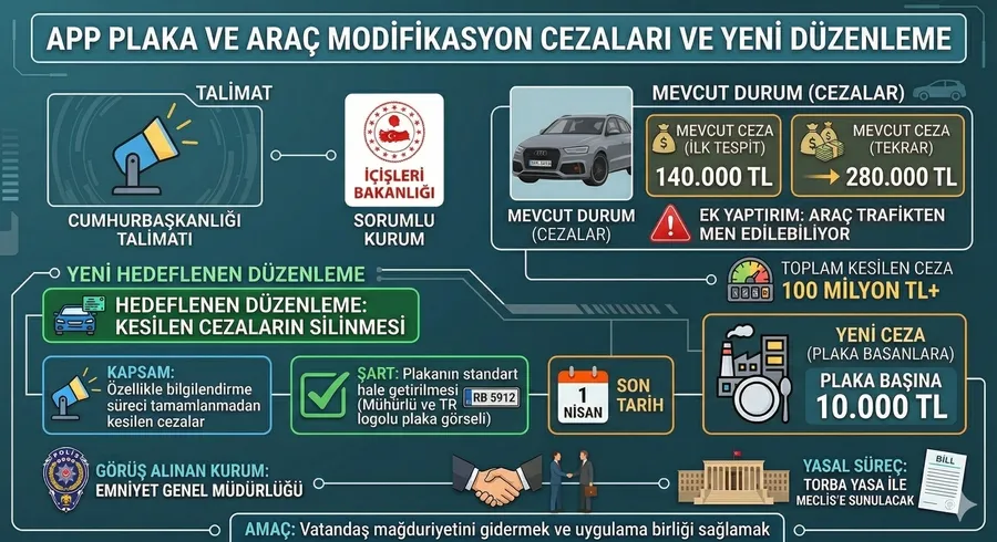 🚗 Milyonlarca sürücüye müjde: APP plaka ve modifiye cezaları siliniyor mu? - 1