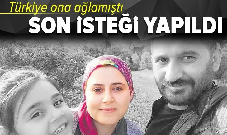 Amasya’da 7 aylık hamileyken koronavirüse yenik düşen Müjgan Yiğit’in son isteği yerine getirildi