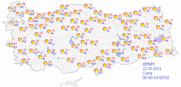 1634567563333.png Meteoroloji'den üst üste sağanak yağış uyarısı! Gün ve saat verildi! İstanbul Ankara İzmir'de hava durumu - 7