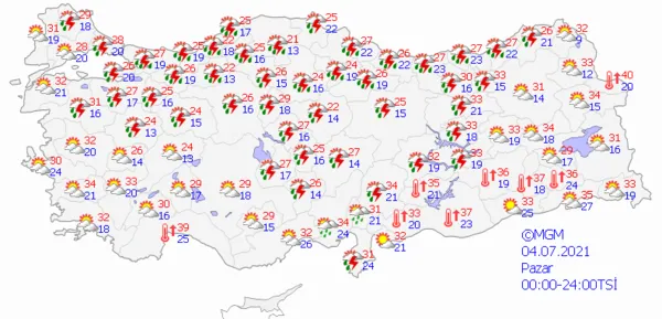 1625327682605.png Son dakika: Meteoroloji Genel Müdürlüğünden çok sayıda ile sağanak yağış uyarısı! Yağışlar ne zaman sona erecek? 5 günlük hava durumu - 4