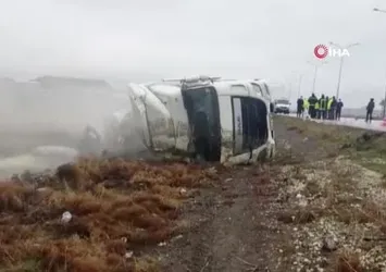 Konya'da asit tankeri devrildi: 1 ölü