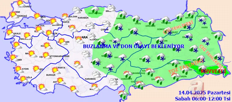 Nisan ayında 2 mevsim bir arada! Zirai don ve toza dikkat: Bugün hava nasıl olacak? İstanbul, Ankara, Hatay, Bitlis... 7