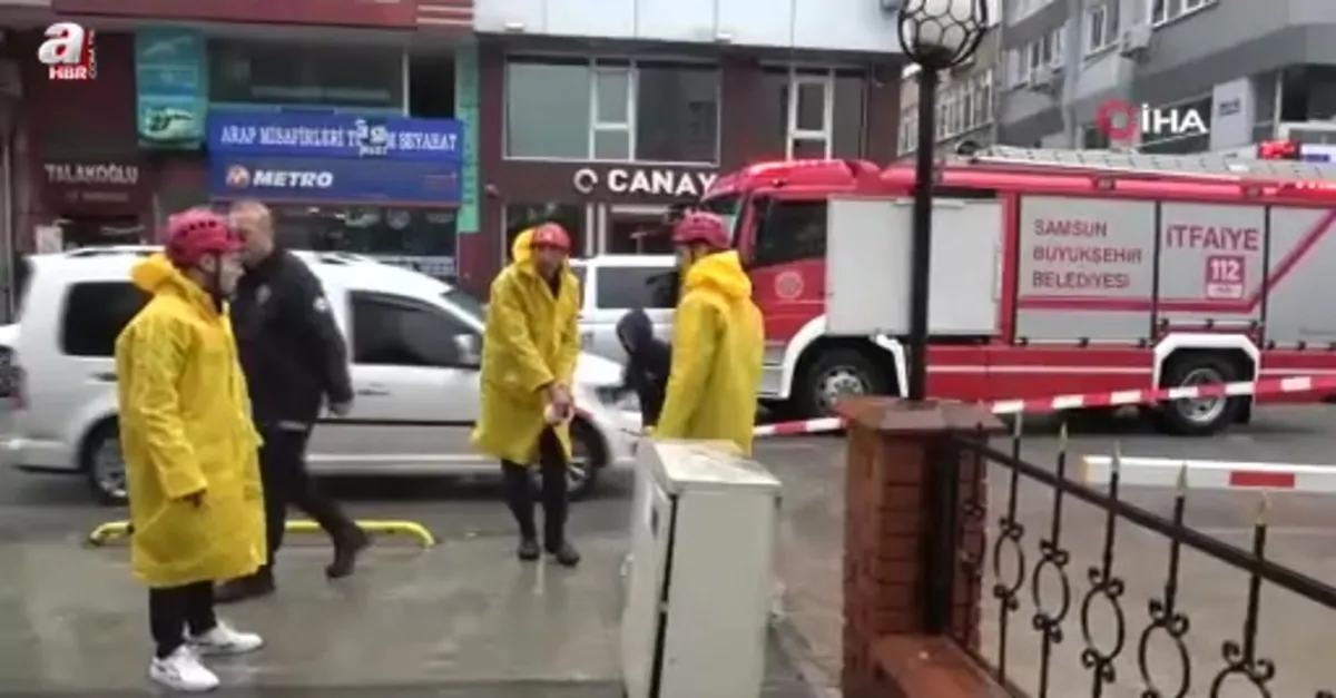 Samsun'da patlama ve duman paniği