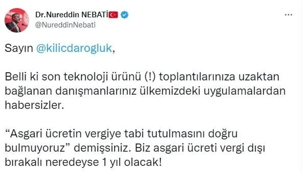 Hazine ve Maliye Bakanı Nureddin Nebati'den Kemal Kılıçdaroğlu'na "asgari ücret" göndermesi: Neredeyse 1 yıl olacak - 5